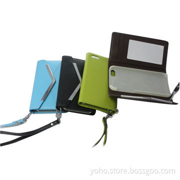 Leather Cases for iPhone 5, with Mirror and Card Slot